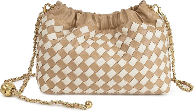 Joryin Woven Women's Crossbody Bag & Evening Purse, Trendy Dumpling Clutch & Hobo Cloud Shoulder Bag Trendy Dumpling Clutch - Image 1